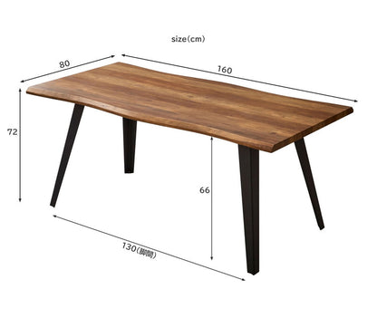 ダイニングテーブル 幅160cm 高さ72cm 単品 木目調 インテリア テーブル デスク 机 リビングテーブル つくえ ダイニングテーブル ナグリ加工 ヴィンテージ スチール脚 おしゃれ 食卓テーブル(代引不可)