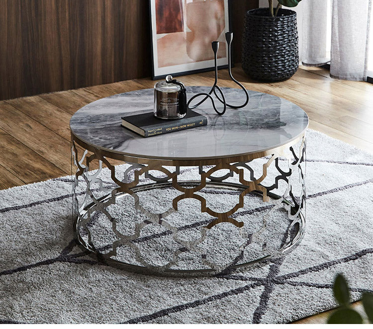 センターテーブル セラミックテーブル 幅80 おしゃれ モダン 鏡面 セラミック 耐熱 耐汚 円形 ラウンドテーブル ローテーブル ホワイト系 白 リビングテーブル(代引不可)