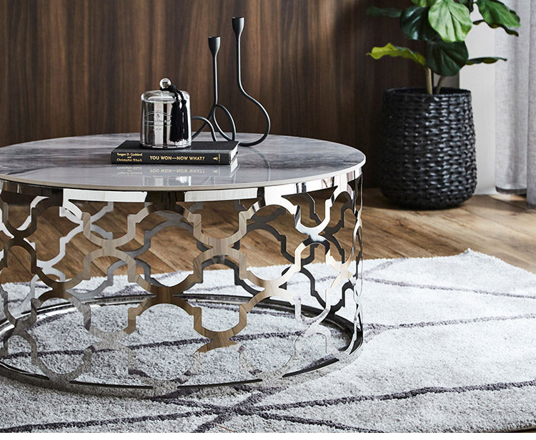 センターテーブル セラミックテーブル 幅80 おしゃれ モダン 鏡面 セラミック 耐熱 耐汚 円形 ラウンドテーブル ローテーブル ホワイト系 白 リビングテーブル(代引不可)