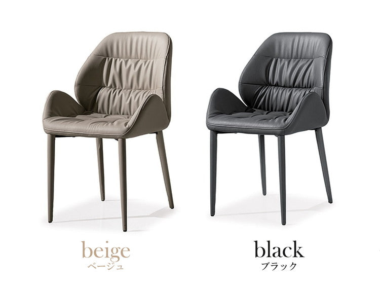 ダイニングチェア クッション レザー おしゃれ ベージュ ブラック インテリア チェア チェアー いす イス 椅子 リビング ダイニングチェアー リビングチェア リビングチェアー シンプル モダン(代引不可)