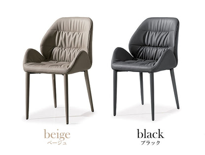 ダイニングチェア クッション レザー おしゃれ ベージュ ブラック インテリア チェア チェアー いす イス 椅子 リビング ダイニングチェアー リビングチェア リビングチェアー シンプル モダン(代引不可)