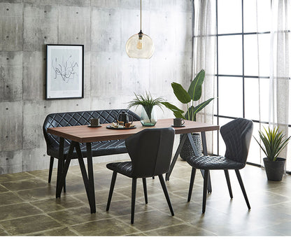 ダイニングテーブル 幅160 ホワイト 鏡面 ウォールナット ダイニング 食卓テーブル おしゃれ 木製 木目 モダン テーブル 机 白 リビング(代引不可)