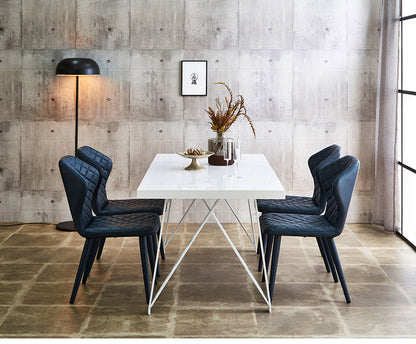 ダイニングテーブル 幅160 ホワイト 鏡面 ウォールナット ダイニング 食卓テーブル おしゃれ 木製 木目 モダン テーブル 机 白 リビング(代引不可)