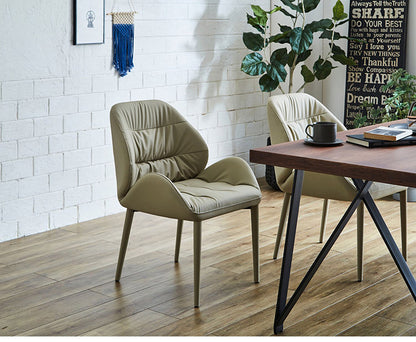 ダイニングチェア 2脚セット チェア おしゃれ シェルチェア ブラック ベージュ PU カジュアル 椅子 イス いす リビング デスクチェア 食卓(代引不可)