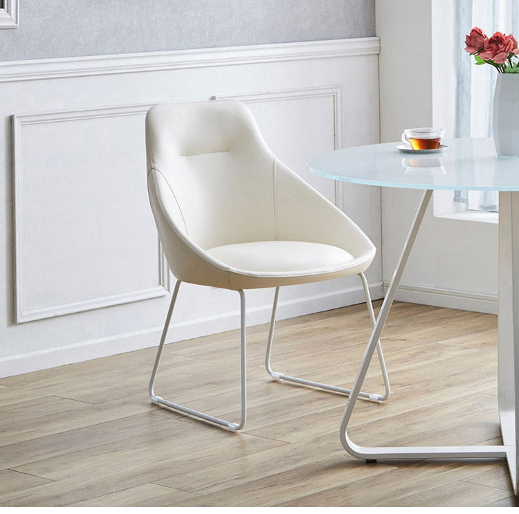 ダイニングチェア 2脚セット チェア おしゃれ シェルチェア アイボリー ピンク PU カジュアル 椅子 イス いす リビング デスクチェア 食卓(代引不可)
