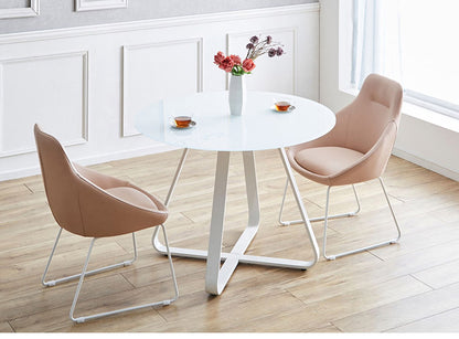 ダイニングチェア 2脚セット チェア おしゃれ シェルチェア アイボリー ピンク PU カジュアル 椅子 イス いす リビング デスクチェア 食卓(代引不可)