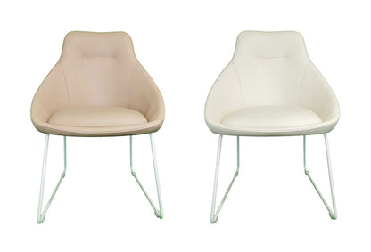 ダイニングチェア 2脚セット チェア おしゃれ シェルチェア アイボリー ピンク PU カジュアル 椅子 イス いす リビング デスクチェア 食卓(代引不可)