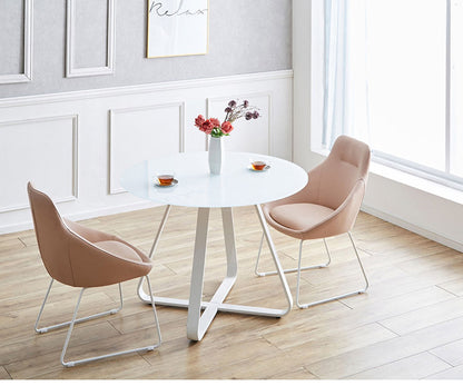 ダイニングテーブル 幅100 円形 ホワイト カフェテーブル ガラステーブル ダイニング 食卓テーブル おしゃれ モダン テーブル 机 白 リビング ラウンドテーブル モダン(代引不可)