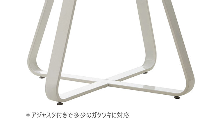 ダイニングテーブル 幅100 円形 ホワイト カフェテーブル ガラステーブル ダイニング 食卓テーブル おしゃれ モダン テーブル 机 白 リビング ラウンドテーブル モダン(代引不可)