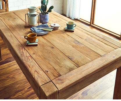 ダイニングテーブル 幅160 ビンテージ リサイクルパイン 古材 木製 木目 西海岸 おしゃれ インダストリアル 食卓テーブル おしゃれ 机 リビング(代引不可)