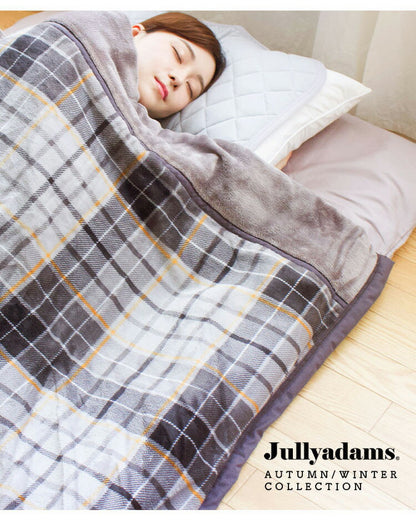 4層毛布 わた入りブランケット シングル Jullyadams 吸湿発熱 シンサレート 洗える 掛け布団 掛ふとん 掛布団 冬 あったか 暖かい 静電気防止 保温