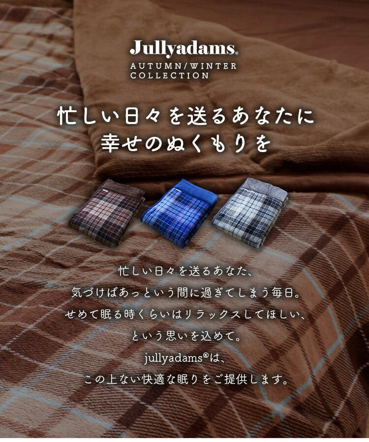 4層毛布 わた入りブランケット シングル Jullyadams 吸湿発熱 シンサレート 洗える 掛け布団 掛ふとん 掛布団 冬 あったか 暖かい 静電気防止 保温