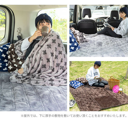 毛布 ダブル 180×200cm 無地 Jullyadams クッションにもなるブランケット ブランケット クッション ジュリーアダムス ひざ掛け