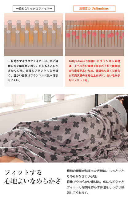 毛布 シングル 140×200cm クロス柄 Jullyadams ジュリーアダムス クッションにもなるブランケット ブランケット ひざ掛け