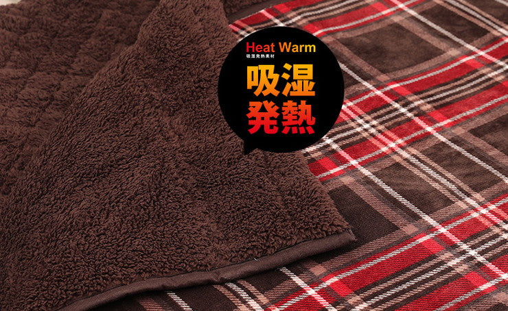 毛布 ダブル 180×200cm チェック柄 Jullyadams TripleWarm わた増量 ブランケット ジュリーアダムス トリプルウォーム