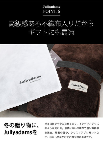 毛布 ダブル 180×200cm チェック柄 Jullyadams TripleWarm わた増量 ブランケット ジュリーアダムス トリプルウォーム