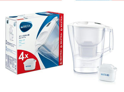 カートリッジ4個付き ブリタ BRITA ポット型 浄水器 アルーナ 2.4L マクストラカートリッジ対応製品 浄水ポット 浄水
