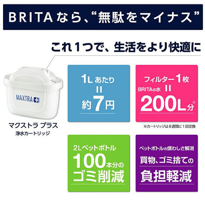 カートリッジ4個付き ブリタ BRITA ポット型 浄水器 アルーナ 2.4L マクストラカートリッジ対応製品 浄水ポット 浄水