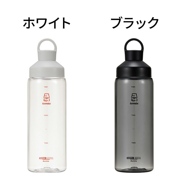 ボトル ウォーターボトル ホワイト メモリ付き 1リットル 軽量 携帯便利 トライタン製 BPAフリー マイサウナトトノイボトル tomte シービージャパン(代引不可)