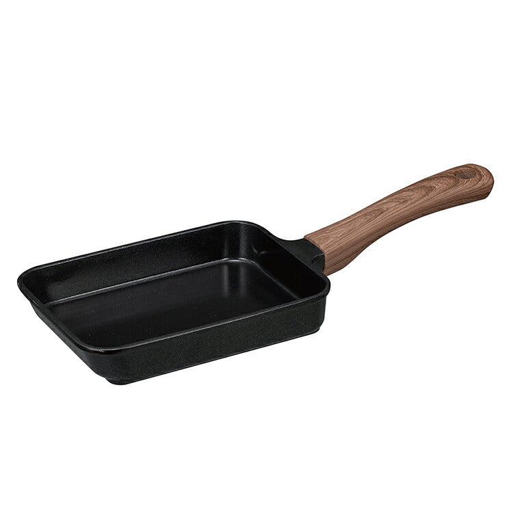 IH対応 ミニ 玉子焼き MC 調理器具 おしゃれ シンプル セラミック加工 汚れにくい 注ぎ口付き 木調 持ちやすい CBジャパン シービージャパン