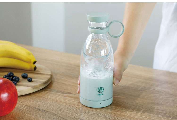ミキサー スムージー 400ml 小型 ミニ 持ち運び コードレス 携帯 充電式 USB 氷も砕ける ジューサー コードレスミキサー ビーミー at-02(代引不可)