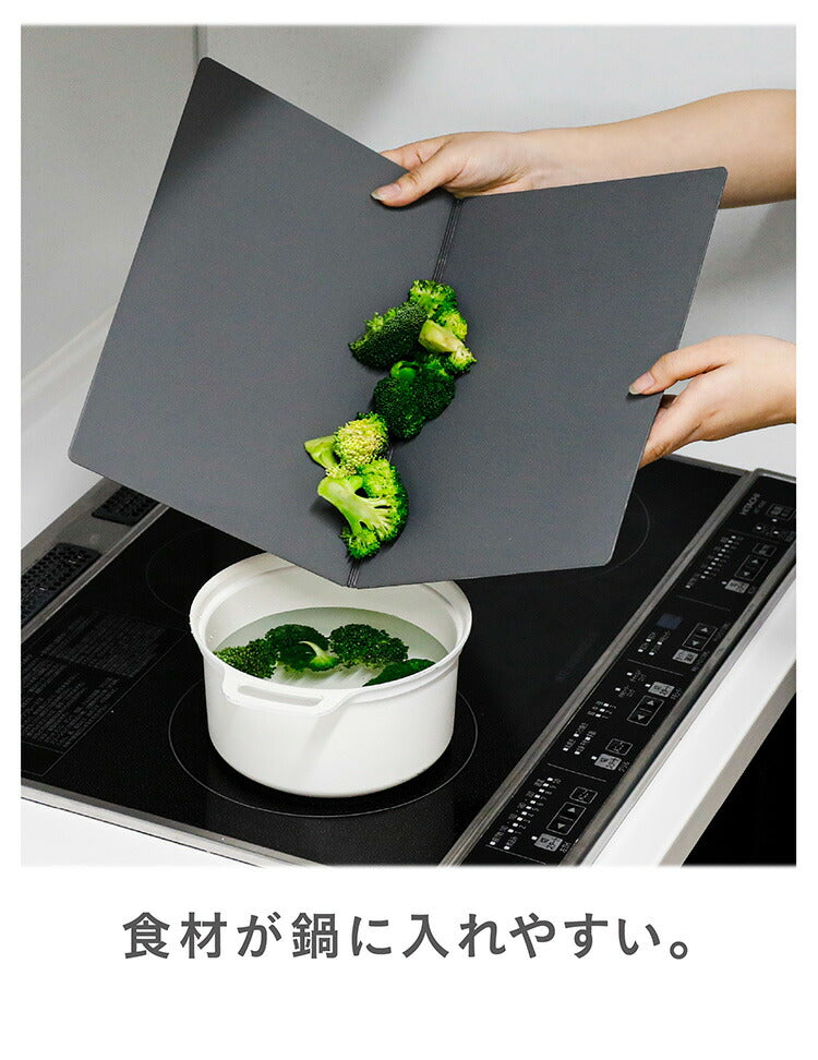 シービージャパン まな板 ラージサイズ [広げて 297×420mm 畳んで 297×210mm] 抗菌加工 折りたたみ ダークグレー 食洗機対応 立てて乾かせる畳めるまな板 atomico(代引不可)