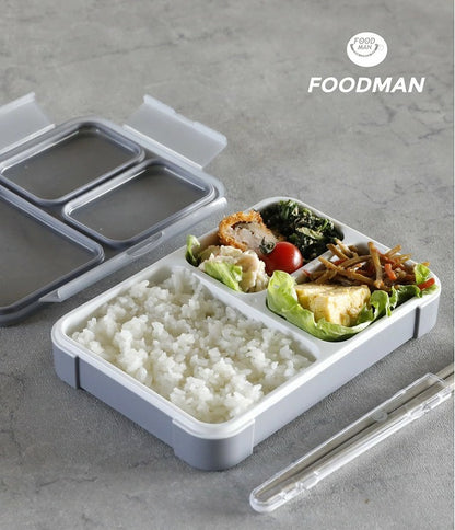 シービージャパン 弁当箱 フードマン 600ml 抗菌仕様 グレー 立てて運べる 薄型弁当箱 4点ロックでしっかり固定 Wシーリングで汁漏れしにくい DSK(代引不可)