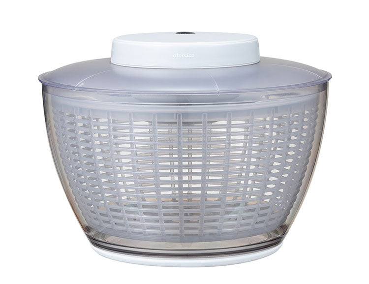 電動サラダスピナー atomico 充電式 コードレスサラダスピナー アトミコ 電動 野菜水切り器 野菜 水切り 滑り止め付き 野菜の水切り コードレス スピナー 回転 下ごし(代引不可)