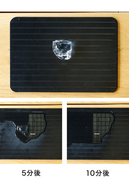 シービージャパン atomico 解凍プレート S 急速解凍 解凍皿 まな板 解凍板 粗熱 解凍まな板 自然解凍 冷凍食品(代引不可)【メール便】