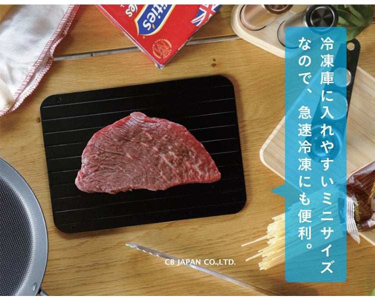 シービージャパン atomico 解凍プレート S 急速解凍 解凍皿 まな板 解凍板 粗熱 解凍まな板 自然解凍 冷凍食品(代引不可)【メール便】