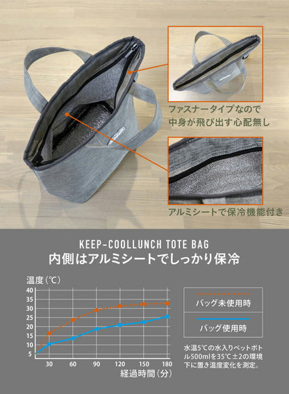 シービージャパン 保冷バッグ お弁当 容量8L 内面アルミ 保冷仕様 アッシュグレー 保冷ランチトート BOCCA おしゃれ シンプル モダン(代引不可)