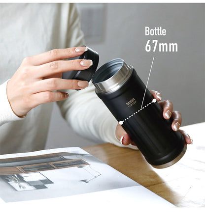 QAHWA(カフア) 珈琲専用ボトル 410ml アイボリー 直飲み 真空断熱2層構造 内面テフロン加工 コーヒーの味と香りを愉しむ カフアコーヒーボトル2