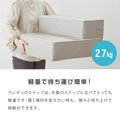 ドッグステップ 2段 階段 PUレザー 撥水 滑り止め 幅55cm ペットステップ 踏み台 ステップ 室内犬 ペット用品 ペットスロープ 小型犬 高齢犬 介護用品 ソファ シニア犬 補助 犬用品 トイプードル