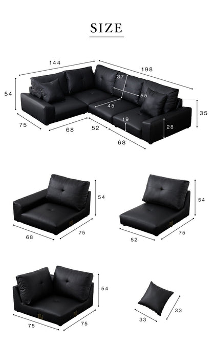 ローソファー ソファ コーナーソファー ロータイプ 4点セット クッション付き 2人掛け 3人掛け ソファー L字 こたつ用 ファブリック レザー 北欧 おしゃれ コーナー ローソファー フロアソファー カウチ