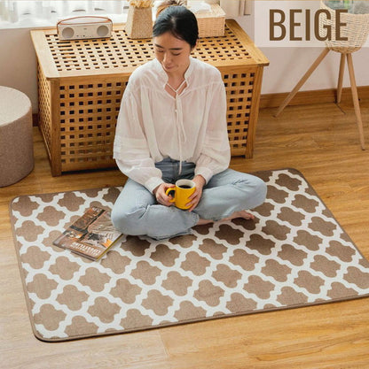 モロッカン柄 ラグ マット 90×135cm 洗える 厚手 北欧 カーペット 滑り止め 絨毯 おしゃれ かわいい モダン モロッコ 柄 ミニラグ 1畳 リビング morokko(代引不可)