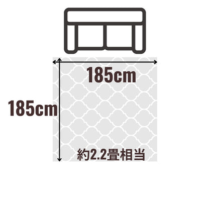 モロッカン柄 ラグ マット 185×185cm 洗える 厚手 北欧 カーペット 滑り止め 絨毯 おしゃれ かわいい モダン モロッコ 柄 ミニラグ 1畳 リビング morokko(代引不可)