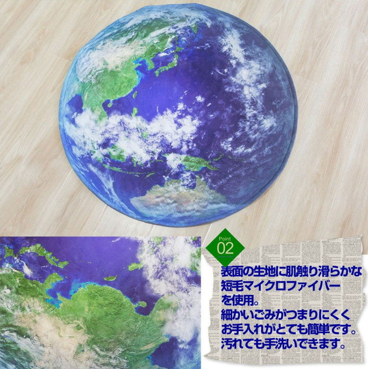 プラネットラグ リアルプリントラグ マット 直径90cm 円形 ラグ ラグカーペット デスクカーペット 滑り止め付 絨毯 キッズ 子供 丸 型 おしゃれ かわいい 地球 月 木星 リビング 子供部屋 プレゼント(代引不可)