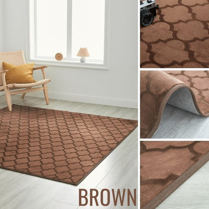 ラグ 洗える モロッカン柄 185×185cm おしゃれ モロッカンデザイン 北欧 モダン かわいい モロッコ 柄 滑り止め ラグマット カーペット(代引不可)