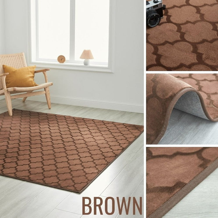 ラグ 洗える モロッカン柄 大判 220×320cm おしゃれ モロッカンデザイン 北欧 モダン かわいい モロッコ 柄 滑り止め ラグマット カーペット(代引不可)