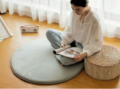 ラグ 厚手 超極厚 ラグマット クッションラグ 90cm円形 ルームマット ラグカーペット 丸型 厚さ30mm 3cm 厚手 防音 滑り止め オールシーズン ホットカーペット対応 北欧 おしゃれ かわいい(代引不可)