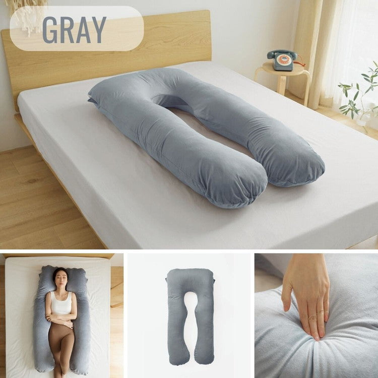 抱き枕 U字 70×140cm 洗える 首こり 肩こり 腰痛対策 いびき防止 横向き 仰向け うつ伏せ 横向き寝 うつぶせ寝 ロング クッション 授乳 妊婦 安眠 マタニティ 枕 出産祝い(代引不可)
