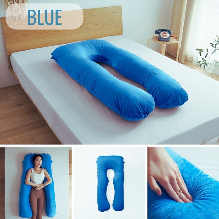 抱き枕 U字 70×140cm 洗える 首こり 肩こり 腰痛対策 いびき防止 横向き 仰向け うつ伏せ 横向き寝 うつぶせ寝 ロング クッション 授乳 妊婦 安眠 マタニティ 枕 出産祝い(代引不可)