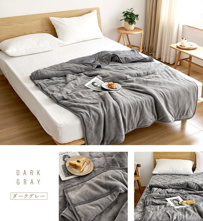 あったか フランネル 綿入り 毛布 シングル 2枚合わせ 布団 秋冬 暖かい くすみカラー マイクロファイバー 洗える ブランケット 大判 掛け 韓国インテリア 寝具(代引不可)