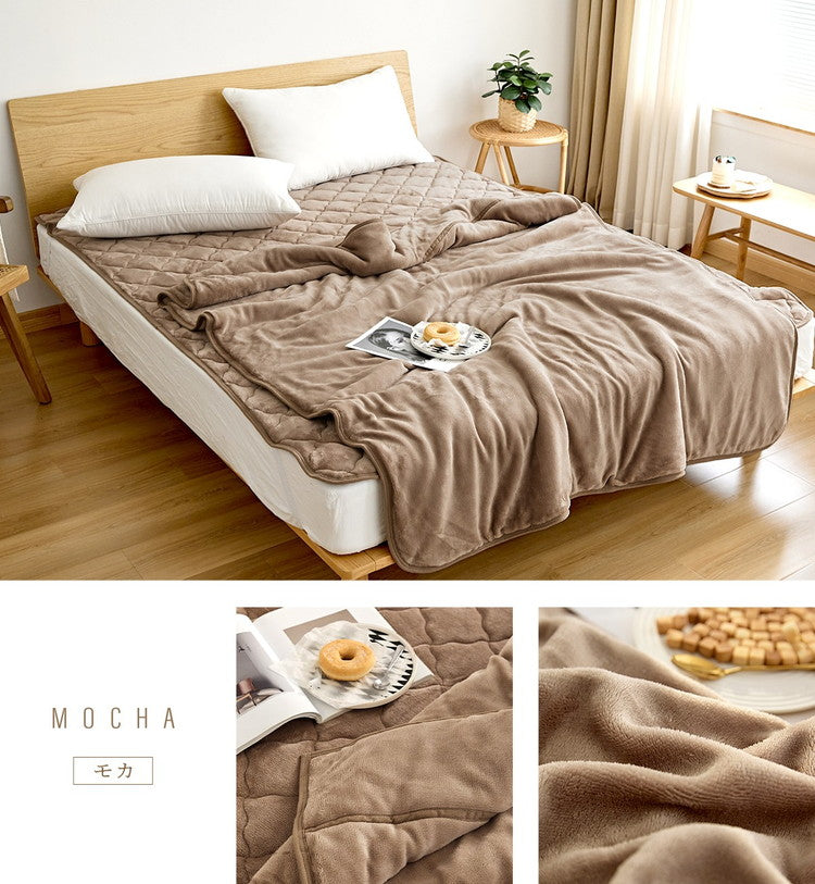 あったか フランネル 綿入り 毛布 シングル 2枚合わせ 布団 秋冬 暖かい くすみカラー マイクロファイバー 洗える ブランケット 大判 掛け 韓国インテリア 寝具(代引不可)