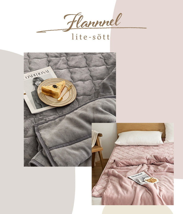 あったか フランネル 綿入り 毛布 シングル 2枚合わせ 布団 秋冬 暖かい くすみカラー マイクロファイバー 洗える ブランケット 大判 掛け 韓国インテリア 寝具(代引不可)