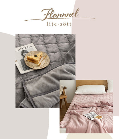 あったか フランネル 綿入り 毛布 シングル 2枚合わせ 布団 秋冬 暖かい くすみカラー マイクロファイバー 洗える ブランケット 大判 掛け 韓国インテリア 寝具(代引不可)