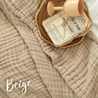 【2枚セット】 綿100% 6重 ガーゼケット シングル 140×190 くしゅふわ かわいい おしゃれ ふわふわ タオルケット 肌掛け布団 夏掛け布団 シンプル 無地(代引不可)