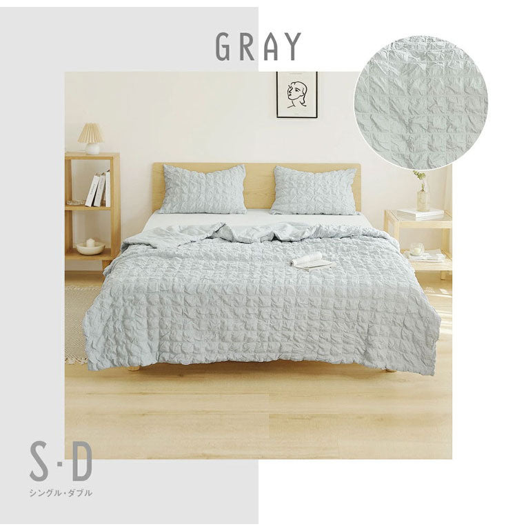 【2枚セット】くしゅぽこケット シングル 白 綿100% ブランケット ケット オールシーズン 韓国 赤ちゃん 肌に優しい ガーゼケット ガーゼ 快適 お手入れ簡単 軽い おすすめ 低ホルムアルデヒド(代引不可)