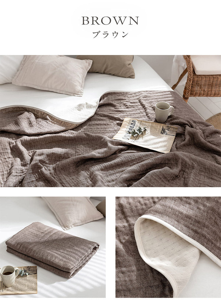 6重ガーゼケット 日本製 シングル 140×190cm 三河木綿 ノンホルム 綿100% タオルケット やさしい 夏 洗える 肌掛け おしゃれ オールシーズン 夏掛け 肌布団 肌掛け布団 タオルケット(代引不可)