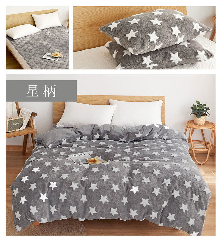 布団カバーセット ダブル あったか 冬用 ダブルロング フランネル なめらか 毛布にもなる おしゃれ かわいい 一人暮らし 北欧 ふわふわ 掛けカバー 布団カバー 毛布 カバー セット (代引不可)